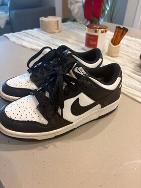 Nike Kids Black and White Low-Top Sneakers